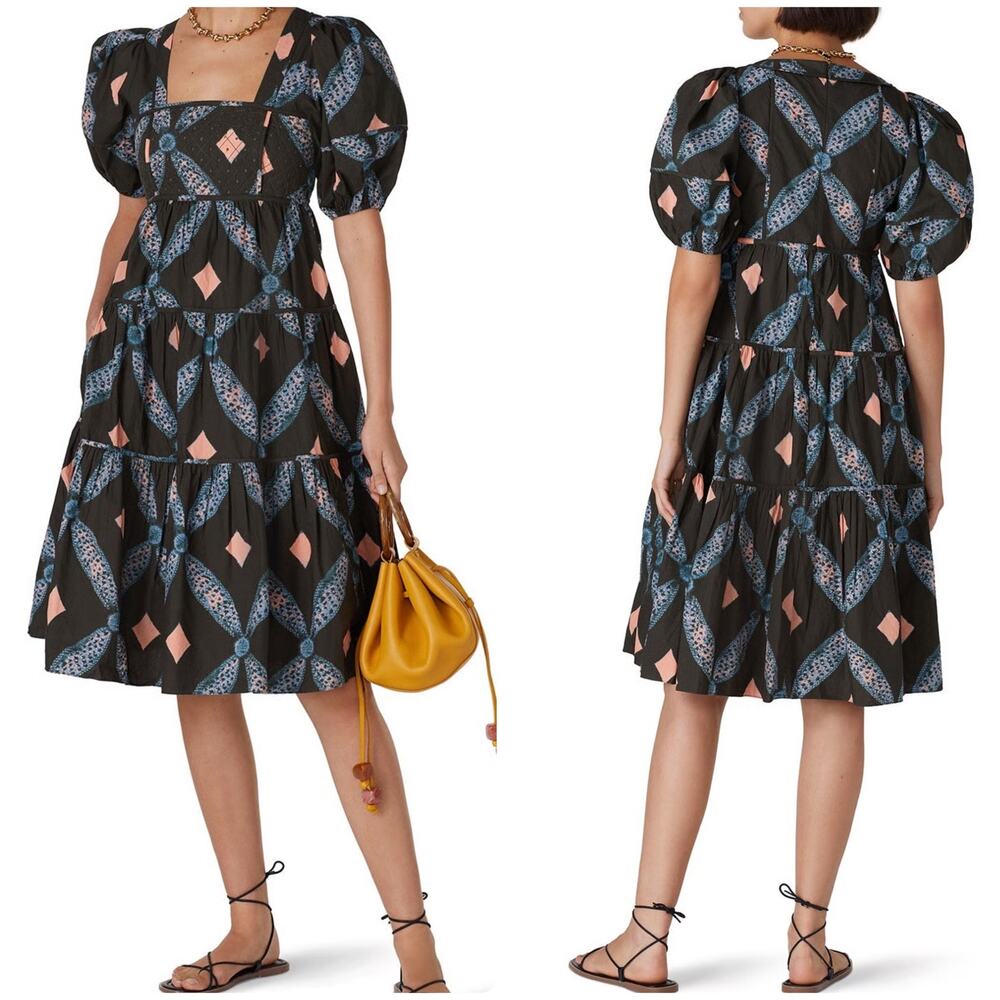 Ulla Johnson Nora Dress in Quilted Army